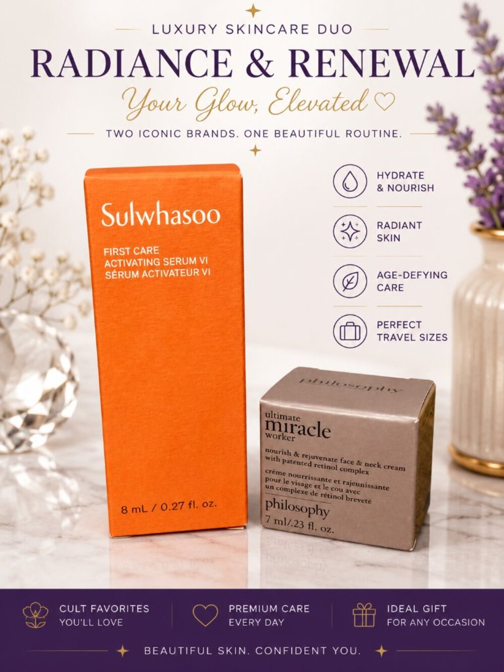Sulwhasoo First Care Activating Serum VI 8ml + Philosophy Ultimate Miracle Worke